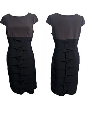 NWT Adrianna Papell Sheath Cap Sleeve Cocktail Formal Dress Sz 12